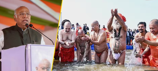 Read more about the article गंगा स्नान पर खड़गे का तंज, पीएम पर रेड्डी की टिप्पणी! महू रैली में खड़गे और रेड्डी के बयान से मचा बवाल, बीजेपी भड़की; कार्यकर्ताओं ने खड़गे का फूंका पुतला …