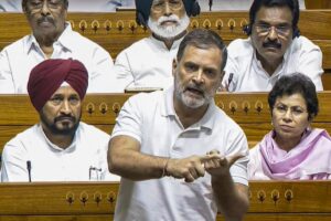 Read more about the article राहुल का आरोप, अडाणी जांच के चलते ट्रम्प के सामने झुकी मोदी सरकार: संसद में गरजे राहुल गांधी, कहा – अगर हिम्मत है तो मोदी कहें, ट्रम्प झूठ बोल रहे हैं!