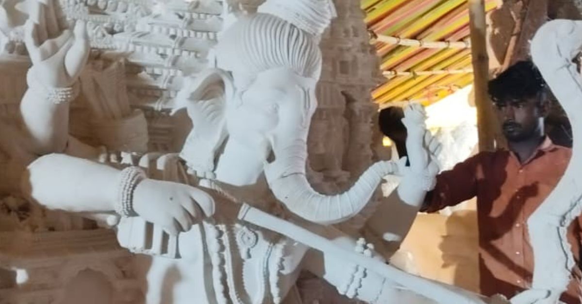 You are currently viewing धड़ल्ले से प्लास्टर ऑफ पेरिस (पीओपी) से भगवान श्रीगणेश की प्रतिमाएं बनाई जा रही हैं।