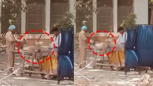 Read more about the article भोपाल के हमीदिया अस्पताल में शर्मनाक तस्वीर, मर्चुरी के बाहर खुले में ही कर दिया शव का चीर-फाड़, बेबस परिजन देखते रह गए