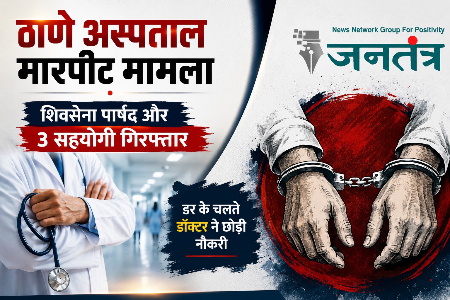 You are currently viewing ठाणे अस्पताल मारपीट मामला: डॉक्टर से हाथापाई करने वाला शिवसेना पार्षद और तीन सहयोगी गिरफ्तार, भय के चलते डॉक्टर ने छोड़ी नौकरी