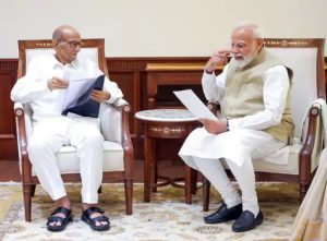 Read more about the article PM मोदी से शरद पवार की संसद में मुलाकात, सुप्रिया सुले भी रहीं मौजूद; राजनीतिक चर्चाओं को मिला नया मोड़